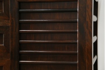 和製ビンテージ　松本民芸家具　和モダンな佇まいが目を引くA型サイドボード　定価約43万7千円　(R-071348)