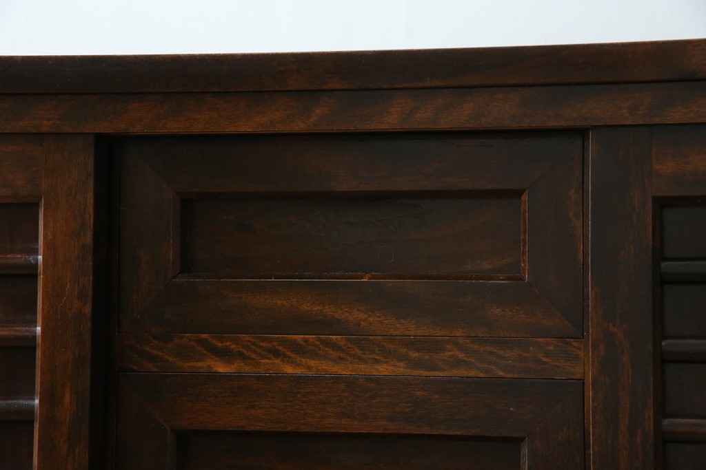 和製ビンテージ　松本民芸家具　和モダンな佇まいが目を引くA型サイドボード　定価約43万7千円　(R-071348)