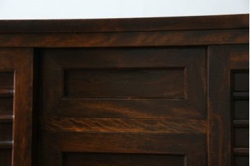 和製ビンテージ　松本民芸家具　和モダンな佇まいが目を引くA型サイドボード　定価約43万7千円　(R-071348)