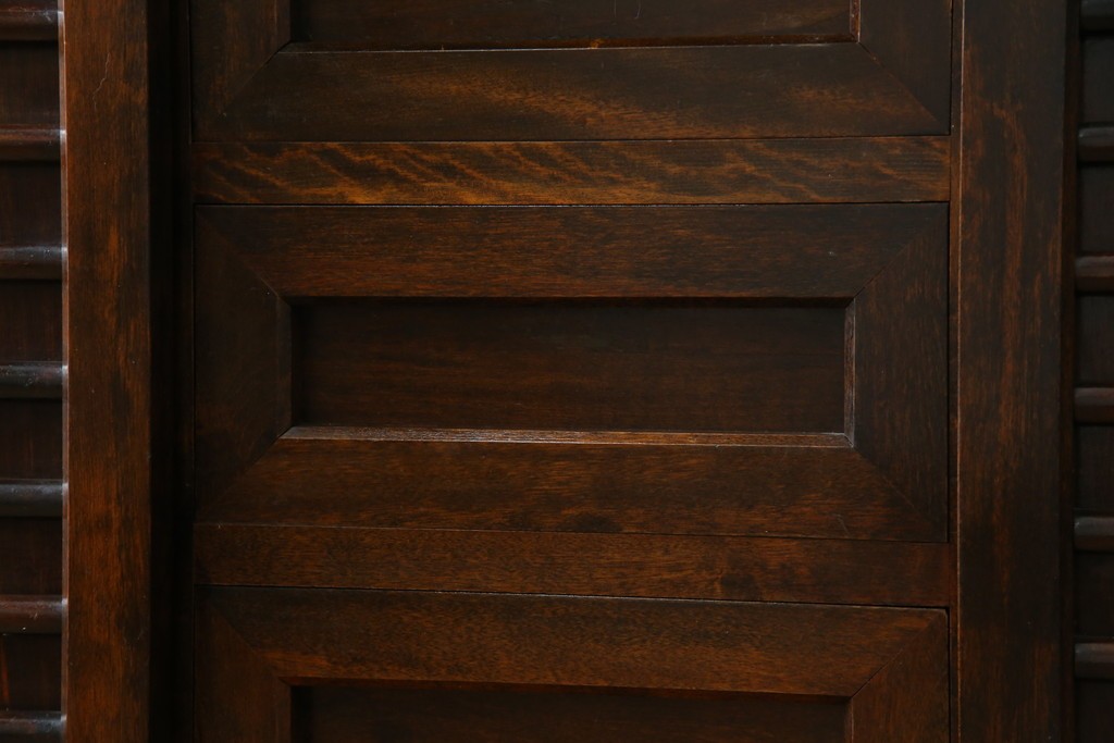 和製ビンテージ　松本民芸家具　和モダンな佇まいが目を引くA型サイドボード　定価約43万7千円　(R-071348)