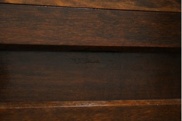 和製ビンテージ　松本民芸家具　和モダンな佇まいが目を引くA型サイドボード　定価約43万7千円　(R-071348)