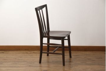 中古　松本民芸家具　220F型　シックな佇まいが魅力的なチェア(ダイニングチェア、板座チェア、椅子、イス)(定価2脚で約24万円)(R-071350)
