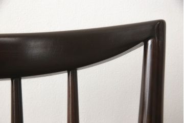中古　松本民芸家具　220F型　シックな佇まいが魅力的なチェア(ダイニングチェア、板座チェア、椅子、イス)(定価2脚で約24万円)(R-071350)