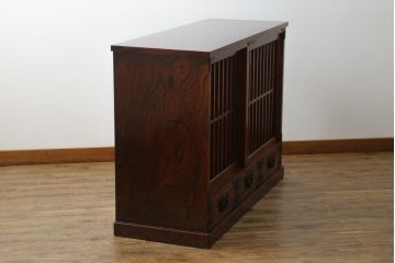 中古　美品!!　岩谷堂箪笥　和の趣溢れる佇まいが魅力のサイドボード(水屋箪笥、茶タンス、茶棚、収納棚、サイドキャビネット、食器棚)(R-071354)