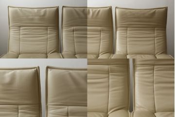 中古　本革(レザー)　Cassina(カッシーナ)　VERANDA(ヴェランダ) 　125VERANDA3　高級感溢れるデザインと機能性が素敵な3Pソファ(三人掛け、ハイバックチェア)(定価約150万円)(R-071358)