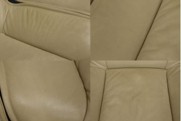 中古　本革(レザー)　Cassina(カッシーナ)　VERANDA(ヴェランダ) 　125VERANDA3　高級感溢れるデザインと機能性が素敵な3Pソファ(三人掛け、ハイバックチェア)(定価約150万円)(R-071358)