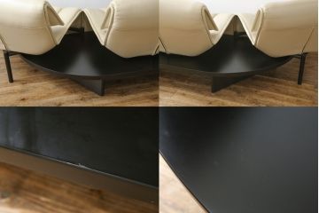 中古　本革(レザー)　Cassina(カッシーナ)　VERANDA(ヴェランダ) 　125VERANDA3　高級感溢れるデザインと機能性が素敵な3Pソファ(三人掛け、ハイバックチェア)(定価約150万円)(R-071358)