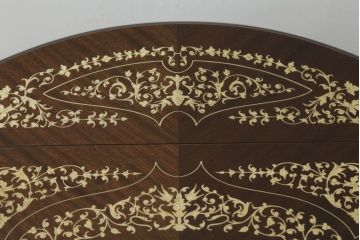 中古　見ているだけで楽しくなる象嵌入りのお洒落なトロリー(キャスターワゴン、キッチンワゴン、サイドテーブル、バタフライテーブル)(R-071373)
