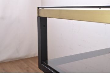 中古　イタリア　スタイリッシュでモダンなデザインが格好良いサイドテーブル(コンソールテーブル、コーヒーテーブル、カフェテーブル)(R-071374)