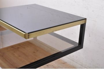 中古　イタリア　スタイリッシュでモダンなデザインが格好良いサイドテーブル(コンソールテーブル、コーヒーテーブル、カフェテーブル)(R-071374)