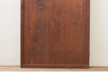 アンティーク建具　和の雰囲気を高めるマス目格子扉1枚(きつね格子、狐格子、升目格子戸、板戸、ドア)(R-071378)