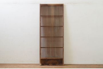 アンティーク建具　和の雰囲気溢れる幅狭格子戸1枚(引き戸、格子扉)(R-071379)