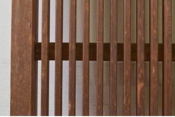 アンティーク建具　和の雰囲気溢れる幅狭格子戸1枚(引き戸、格子扉)(R-071379)