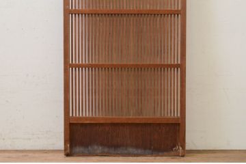 アンティーク建具　和の雰囲気溢れる幅狭格子戸1枚(引き戸、格子扉)(R-071379)
