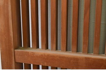 アンティーク建具　和の雰囲気溢れる幅狭格子戸1枚(引き戸、格子扉)(R-071379)