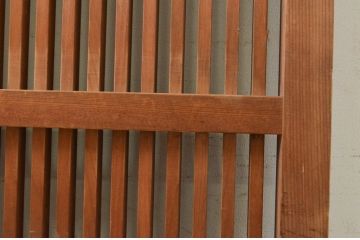 アンティーク建具　和の雰囲気溢れる幅狭格子戸1枚(引き戸、格子扉)(R-071379)