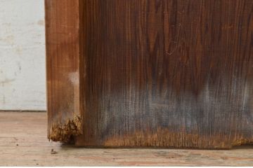 アンティーク建具　和の雰囲気溢れる幅狭格子戸1枚(引き戸、格子扉)(R-071379)