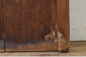 アンティーク建具　和の雰囲気溢れる幅狭格子戸1枚(引き戸、格子扉)(R-071379)