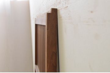 アンティーク建具　和の雰囲気溢れる幅狭格子戸1枚(引き戸、格子扉)(R-071379)