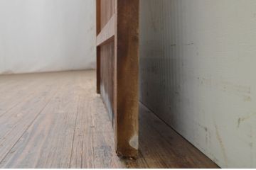 アンティーク建具　和の雰囲気溢れる幅狭格子戸1枚(引き戸、格子扉)(R-071379)
