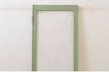 アンティーク建具　ペイント仕上げ限定　レトロな雰囲気漂う扉1枚(ガラス扉、ドア)(R-071380)