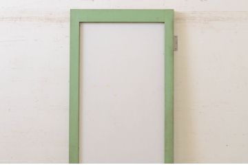 アンティーク建具　ペイント仕上げ限定　レトロな雰囲気漂う扉1枚(ガラス扉、ドア)(R-071380)
