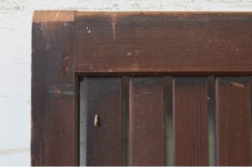 アンティーク建具　落ち着いた和の空間を演出する横桟入り格子戸1枚(舞良戸、引き戸、帯戸、板戸)(R-071381)