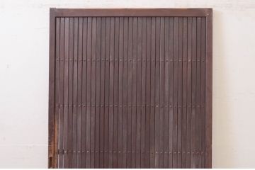アンティーク建具　和の雰囲気が魅力的な格子戸1枚(引き戸、格子扉)(R-071382)