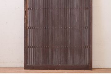 アンティーク建具　和の雰囲気が魅力的な格子戸1枚(引き戸、格子扉)(R-071382)