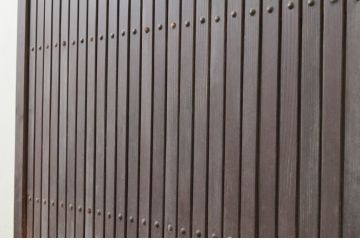 アンティーク建具　和の雰囲気が魅力的な格子戸1枚(引き戸、格子扉)(R-071382)