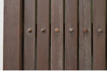 アンティーク建具　和の雰囲気が魅力的な格子戸1枚(引き戸、格子扉)(R-071382)