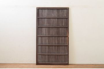 アンティーク建具　和の雰囲気が魅力的な格子戸1枚(引き戸、格子扉)(R-071382)