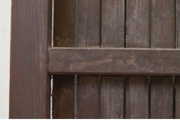 アンティーク建具　和の雰囲気が魅力的な格子戸1枚(引き戸、格子扉)(R-071382)
