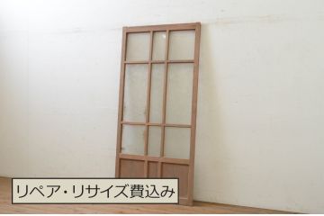 アンティーク建具　大正ロマン　懐かしい雰囲気漂うガラス戸1枚(引き戸)(R-071383)