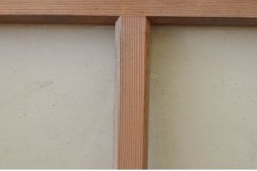 アンティーク建具　大正ロマン　懐かしい雰囲気漂うガラス戸1枚(引き戸)(R-071383)