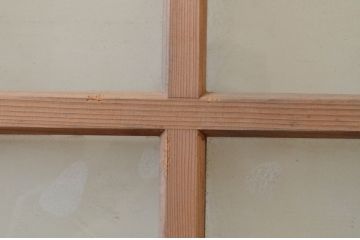 アンティーク建具　大正ロマン　懐かしい雰囲気漂うガラス戸1枚(引き戸)(R-071383)