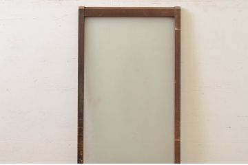 アンティーク建具　どこか懐かしい雰囲気を感じる幅狭ガラス戸1枚(引き戸)(R-071385)