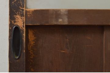 アンティーク建具　どこか懐かしい雰囲気を感じる幅狭ガラス戸1枚(引き戸)(R-071385)