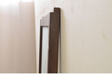 アンティーク建具　どこか懐かしい雰囲気を感じる幅狭ガラス戸1枚(引き戸)(R-071385)