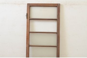 アンティーク建具　レトロな雰囲気漂う幅狭ガラス扉1枚(ドア)(R-071392)