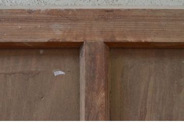 アンティーク建具　レトロな雰囲気漂う幅狭ガラス扉1枚(ドア)(R-071392)