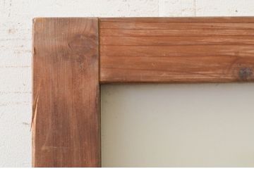 アンティーク建具　レトロな雰囲気漂う幅狭ガラス扉1枚(ドア)(R-071392)