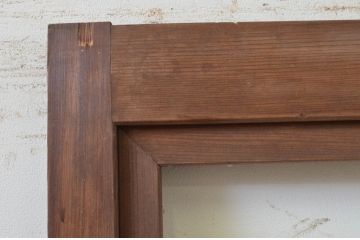 アンティーク建具　レトロな空間作りにおすすめなガラス入り板戸1枚(ガラス戸、引き戸)(R-071394)