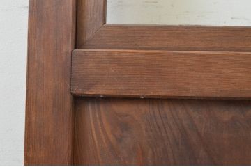 アンティーク建具　レトロな空間作りにおすすめなガラス入り板戸1枚(ガラス戸、引き戸)(R-071394)