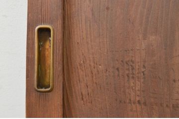 アンティーク建具　レトロな空間作りにおすすめなガラス入り板戸1枚(ガラス戸、引き戸)(R-071394)