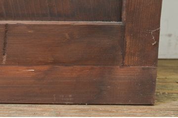 アンティーク建具　レトロな空間作りにおすすめなガラス入り板戸1枚(ガラス戸、引き戸)(R-071394)