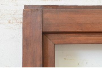 アンティーク建具　レトロな空間作りにおすすめなガラス入り板戸1枚(ガラス戸、引き戸)(R-071394)
