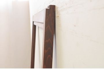 アンティーク建具　レトロな空間作りにおすすめなガラス入り板戸1枚(ガラス戸、引き戸)(R-071394)