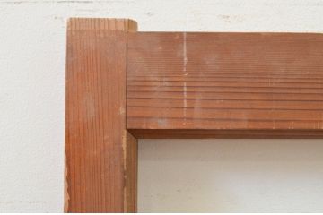 アンティーク建具　上げ下げ小窓付きガラス窓1枚(引き戸、ガラス戸)(R-071395)
