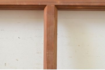 アンティーク建具　上げ下げ小窓付きガラス窓1枚(引き戸、ガラス戸)(R-071395)